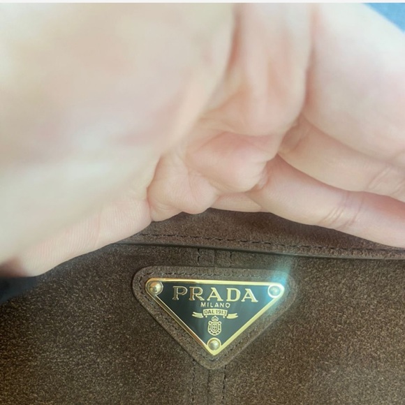 Brown Prada Suede Designer Handbag - Picture 4 of 7